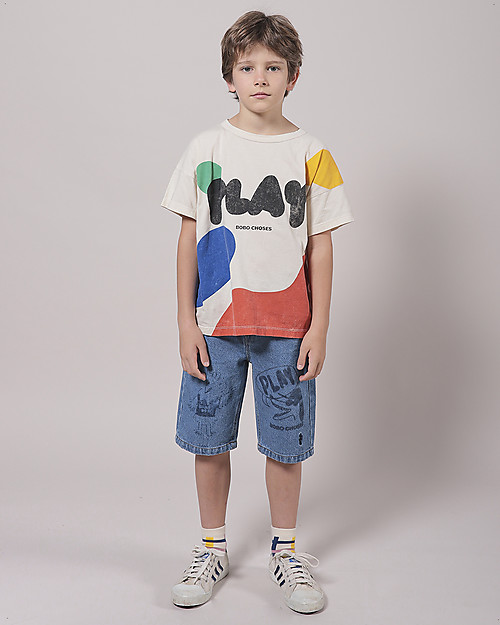 Bobo Choses Play Landscape T-shirt - Turtledove - 100% organic cotton T-shirts
