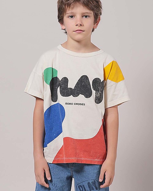 Play Landscape T-shirt - Turtledove - 100% organic cotton