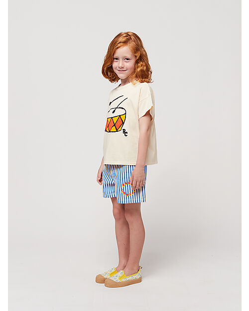 Bobo Choses Play The Drum T-shirt - Offwhite - 100% Organic Cotton T-shirts