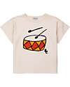 Bobo Choses Play The Drum T-shirt - Offwhite - 100% Organic Cotton T-shirts