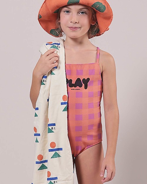 Bobo Choses Play Vichy Swimsuit - Dahlia Mauve - Recycled Material! Swimsuits