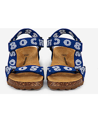 Bobo Choses Printed Blue Sandals - Blue - 100% Organic Cotton and Rubber Sole Sandals