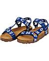 Bobo Choses Printed Blue Sandals - Blue - 100% Organic Cotton and Rubber Sole Sandals
