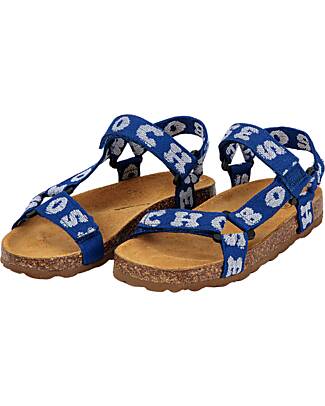 Bobo Choses Printed Blue Sandals - Blue - 100% Organic Cotton and Rubber Sole Sandals