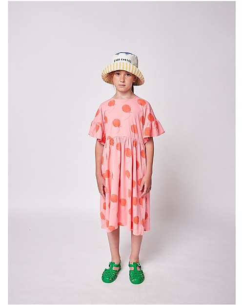 Bobo Choses Ruffled Sleeve Dress - Balloon All Over - 100% Organic Cotton Dresses_