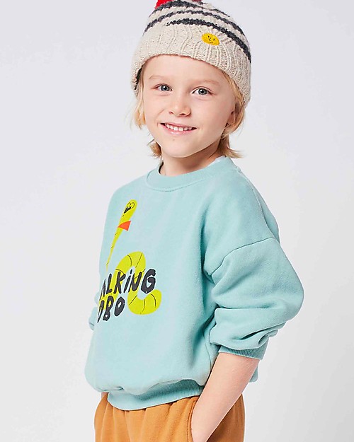 Bobo Choses Scholar Worm sweatshirt - Wasabi - 100% Organic cotton Sweatshirts