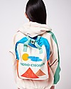 Bobo Choses School Bag - Landscape - 23 x 27 x 10 cm - 100% Organic Cotton Kindergarten Backpacks