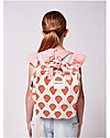 Bobo Choses School Bag - Strawberry All Over - 23 x 27 x 10 cm - 100% Organic Cotton Backpack