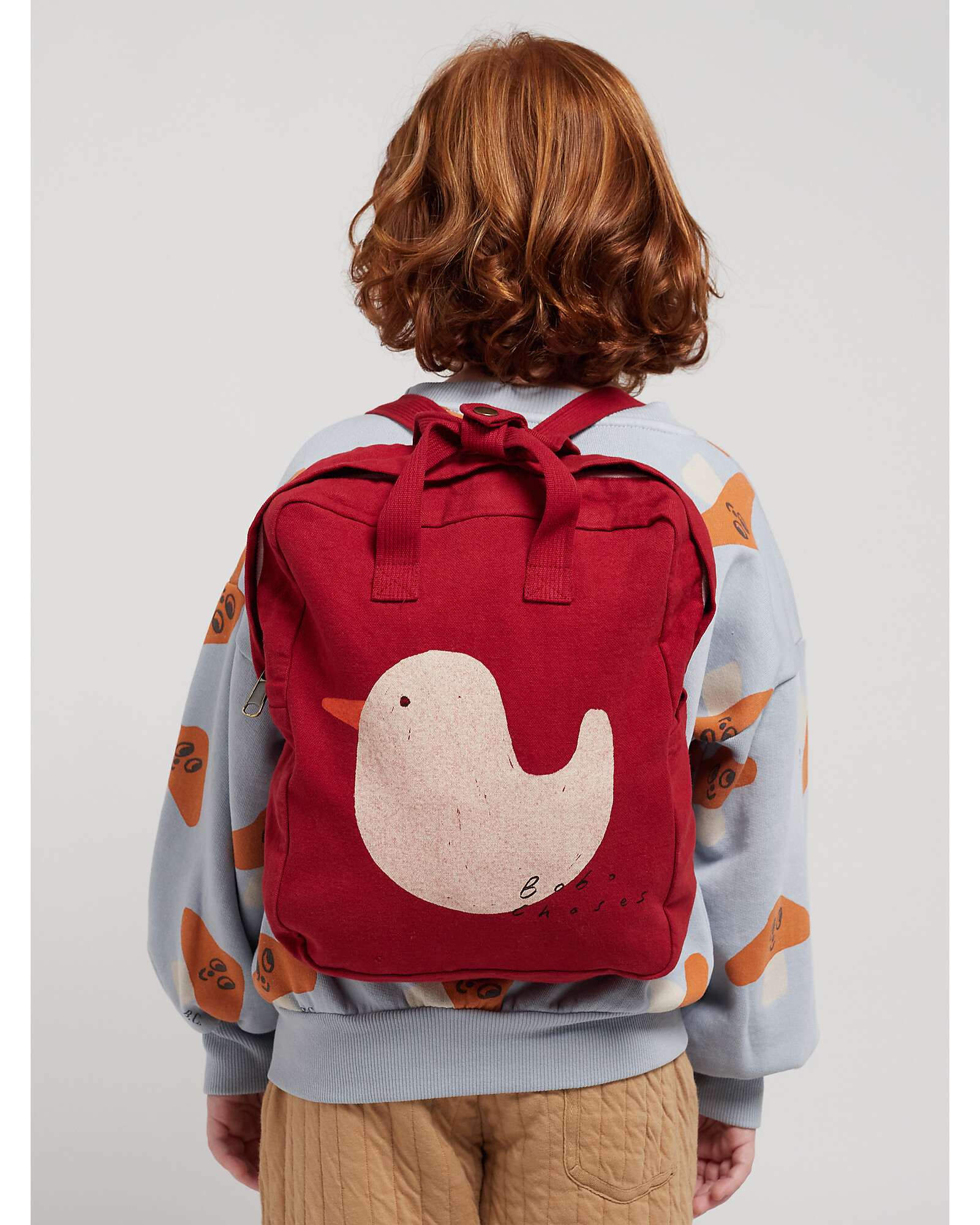 Bobo Choses Schoolbag - Burgundy Rubber Duck - 100% Cotton unisex