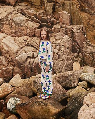 Bobo Choses Sea Flower Gathered Jogging Pants - Beige - Cotton Trousers