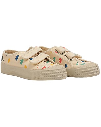 Bobo Choses Shoes with Velcro Closure - B C All Over - Cotton and Natural Rubber Shoes