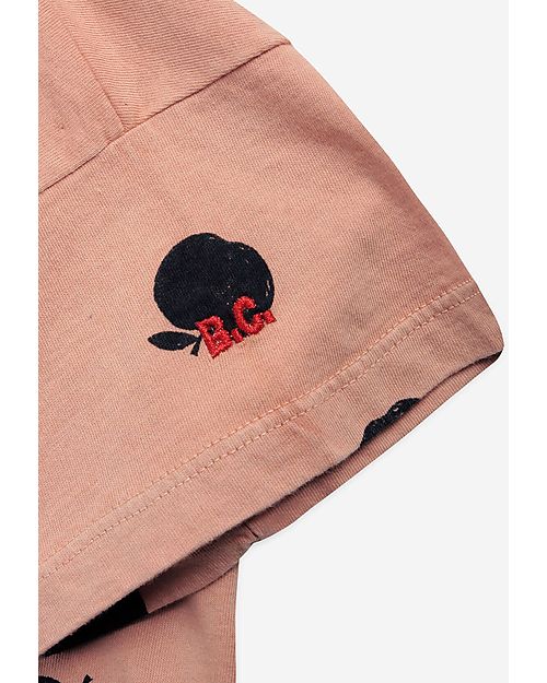 Bobo Choses Short Sleeve T-Shirt - All Over Poma - Pink - 100% Cotton T-shirts