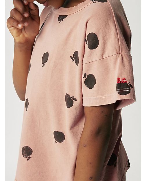 Bobo Choses Short Sleeve T-Shirt - All Over Poma - Pink - 100% Cotton T-shirts