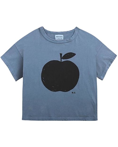 Bobo Choses Short Sleeve T-Shirt - Poma - Blue - 100% Cotton T-shirts