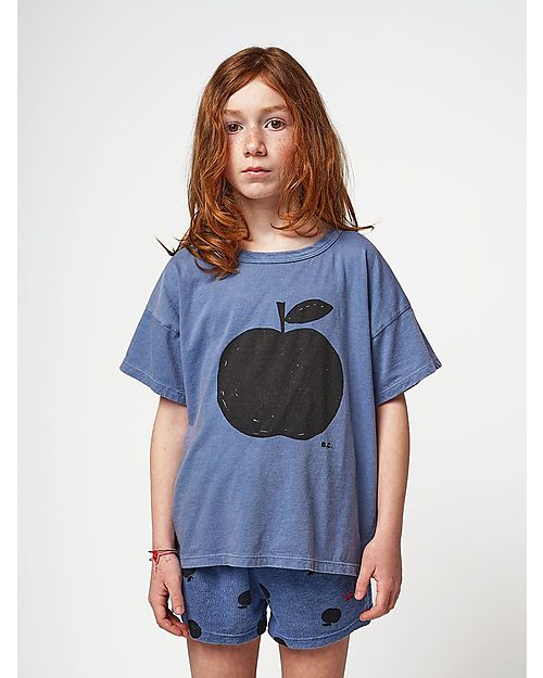 Bobo Choses Short Sleeve T-Shirt - Poma - Blue - 100% Cotton T-shirts