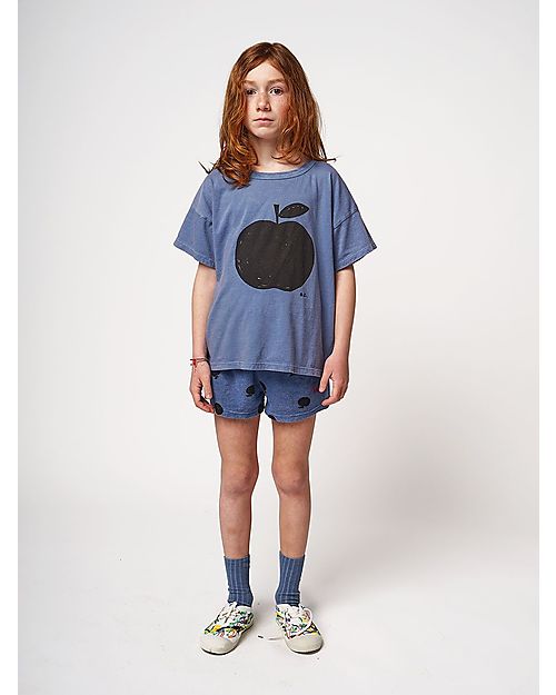 Bobo Choses Short Sleeve T-Shirt - Poma - Blue - 100% Cotton T-shirts