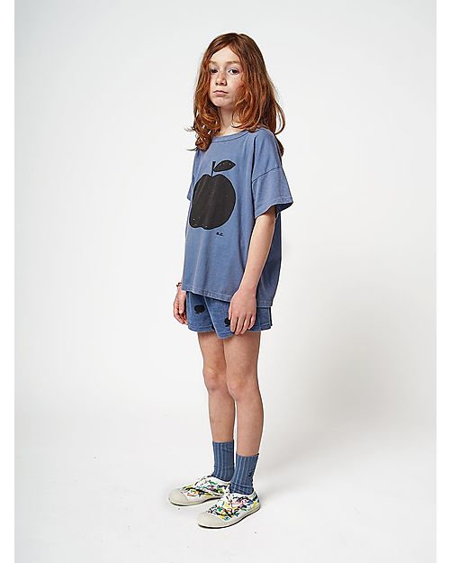 Bobo Choses Short Sleeve T-Shirt - Poma - Blue - 100% Cotton T-shirts