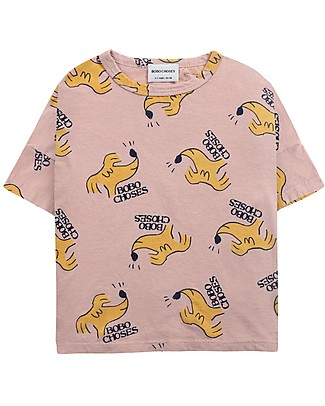 Bobo Choses Short Sleeve T-Shirt - Sniffy Dog All Over - 100% Organic Cotton T-shirts