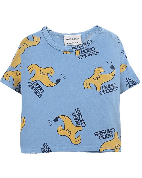 Bobo Choses Short Sleeve T-Shirt - Sniffy Dog All Over - 100% Organic Cotton T-shirts