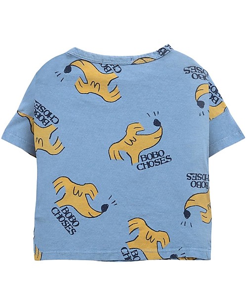 Bobo Choses Short Sleeve T-Shirt - Sniffy Dog All Over - 100% Organic Cotton T-shirts
