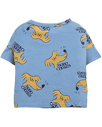 Bobo Choses Short Sleeve T-Shirt - Sniffy Dog All Over - 100% Organic Cotton T-shirts