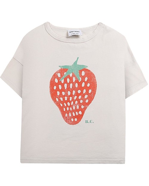 Bobo Choses Short Sleeve T-Shirt - Strawberry - 100% Organic Cotton T-shirts