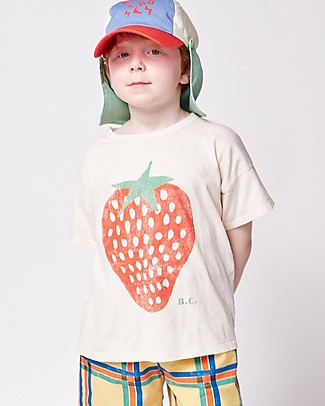 Bobo Choses Short Sleeve T-Shirt - Strawberry - 100% Organic Cotton T-shirts