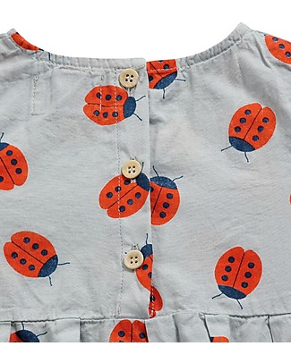 Bobo Choses Short Sleeves Dress - Ladybug All Over - 100% Organic Cotton Dresses_