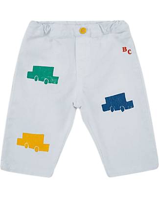 Bobo Choses Slim Trousers - Color Cars - Light Blue Trousers