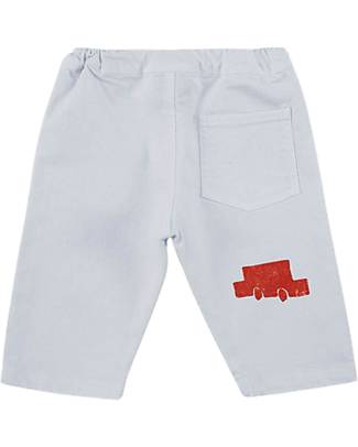 Bobo Choses Slim Trousers - Color Cars - Light Blue Trousers