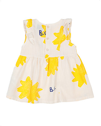 Bobo Choses Sparkle Ruffle Dress - Turtledove - 100% organic cotton Dresses