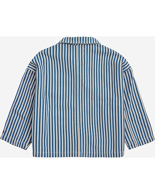 Bobo Choses Striped Color Block Denim Jacket - Blue - 100% Cotton Jackets