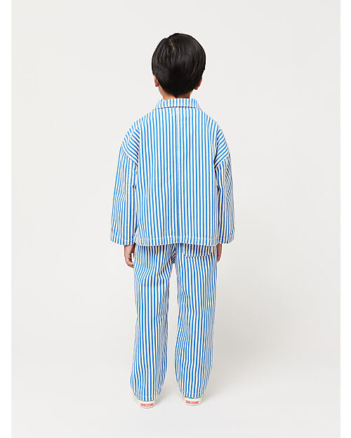 Bobo Choses Striped Color Block Denim Jacket - Blue - 100% Cotton Jackets
