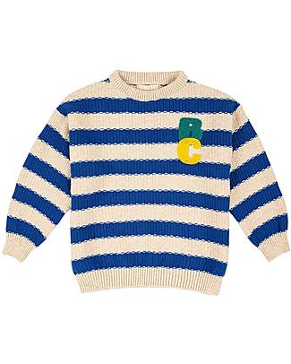 Bobo Choses Striped Jumper - Blue - 100% Cotton Jumpers
