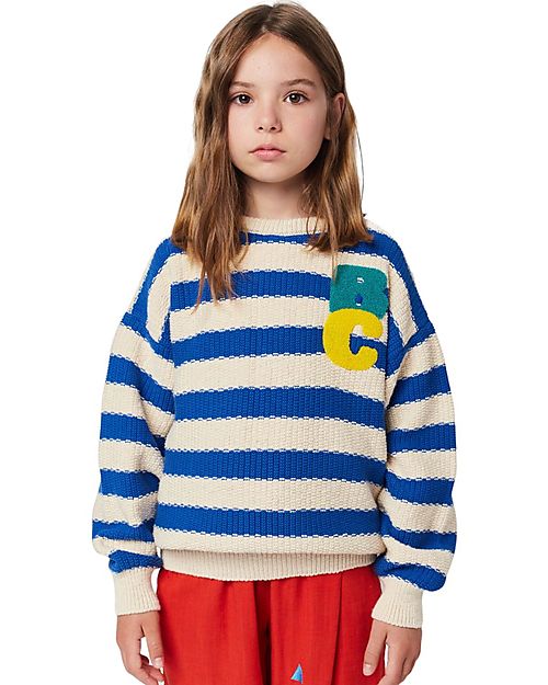 Bobo Choses Striped Jumper - Blue - 100% Cotton Jumpers