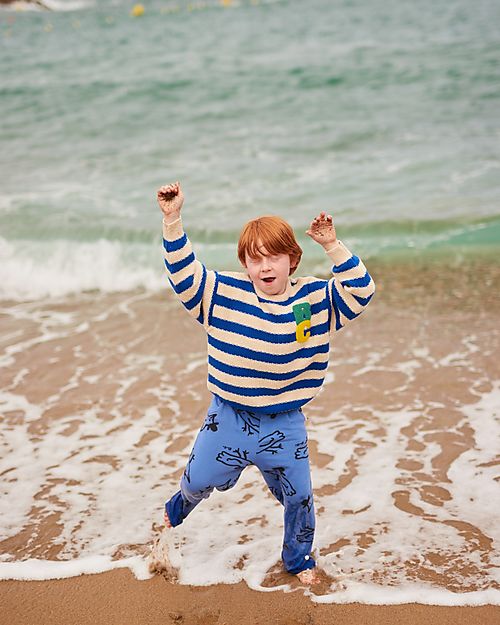 Bobo Choses Striped Jumper - Blue - 100% Cotton Jumpers