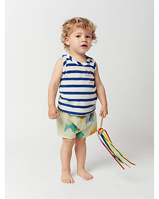 Bobo Choses Striped Terry Tank Top - Blue/White - Organic Cotton Tank Tops