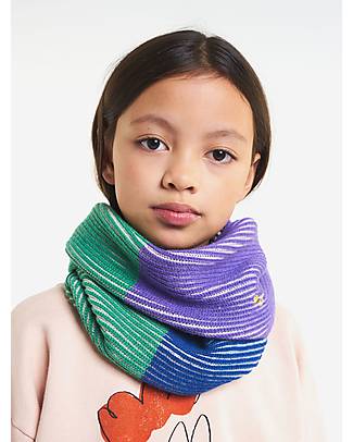 Bobo Choses Stripes Knitted Neck Warmer - Multicolor - Merino Wool Scarves