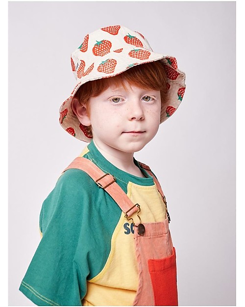 Bobo Choses Summer Hat - Strawberry All Over - 100% Organic Cotton Sunhats