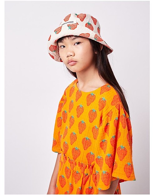 Bobo Choses Summer Hat - Strawberry All Over - 100% Organic Cotton Sunhats