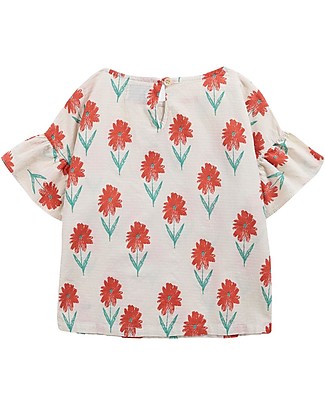 Bobo Choses T-Shirt with Ruffle Sleeves - Petunia All Over - 100% Organic Cotton T-shirts