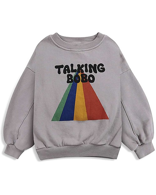 Bobo Choses Talking Bobo Rainbow sweatshirt - Porpoise - 100% Organic cotton Sweatshirts