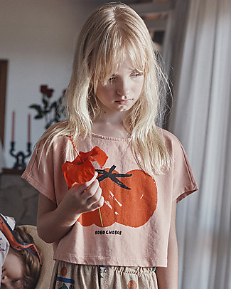 Bobo Choses Tomato Cropped sweatshirt - dusty pink - 100% organic cotton Evening Tops