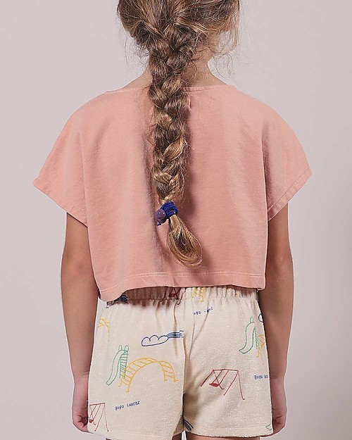 Bobo Choses Tomato Cropped sweatshirt - dusty pink - 100% organic cotton T-shirts