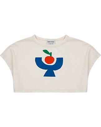Bobo Choses Tomato Plate Cropped T-shirt - Offwhite - 100% Organic Cotton T-shirts