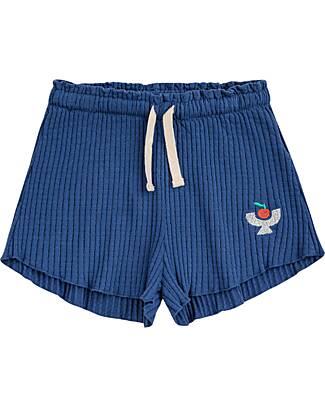 Bobo Choses Tomato Plate Shorts - Blue - Organic Cotton Shorts