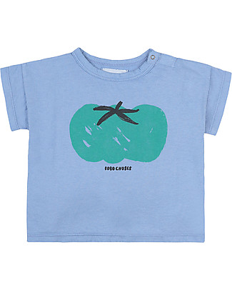 Bobo Choses Tomato T-shirt - Powder blue - 100% organic cotton T-Shirts And Vests