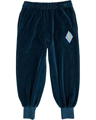 Bobo Choses Velvet Jogging Pants - B Patch - Midnight Blue Trousers