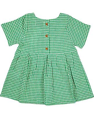 Bobo Choses Vichy Checked Dress - Light Green - Cotton Dresses_