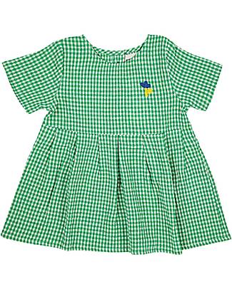 Bobo Choses Vichy Checked Dress - Light Green - Cotton Dresses_